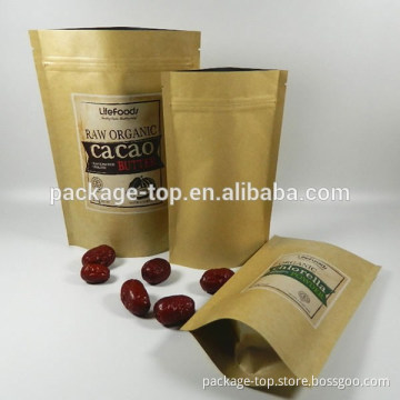 Brown Zip lcok Kraft Paper Bag For Planting (Waterproof)